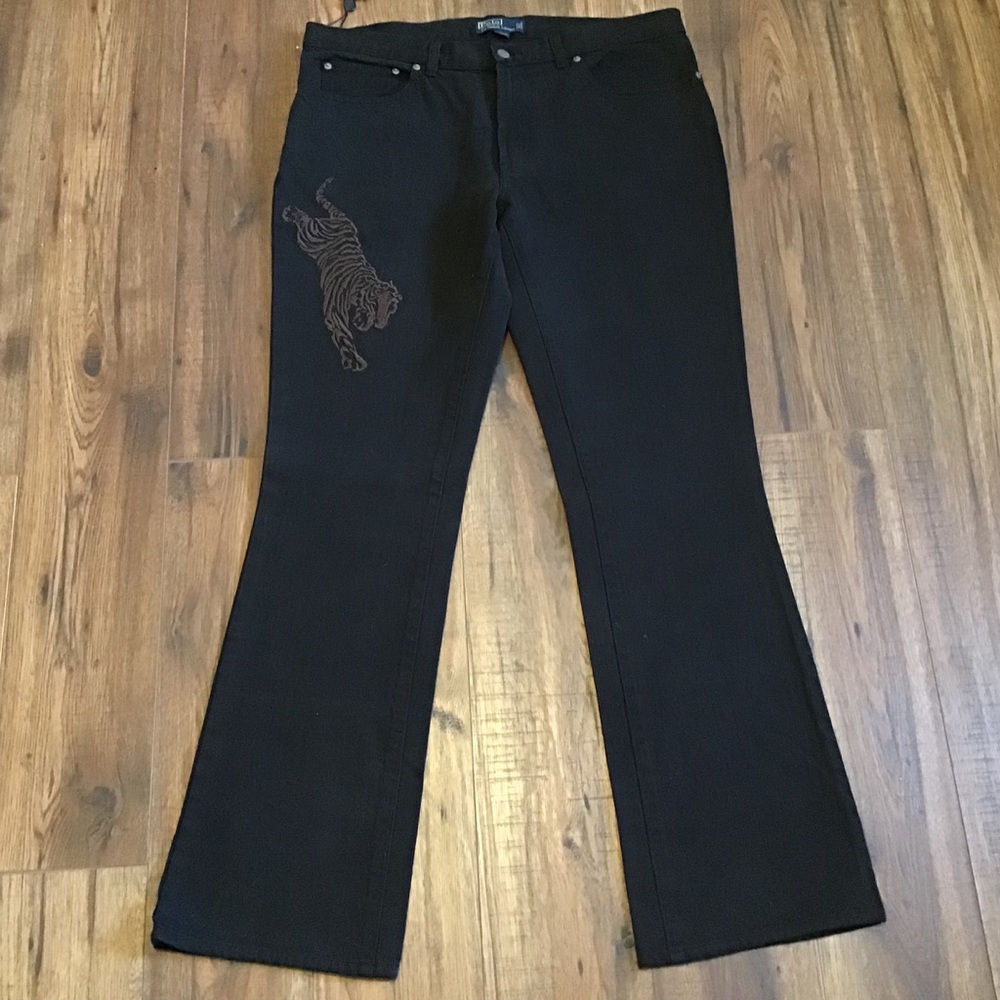 NWT Polo tiger black jeans sz 36L - Picture 7 of 8